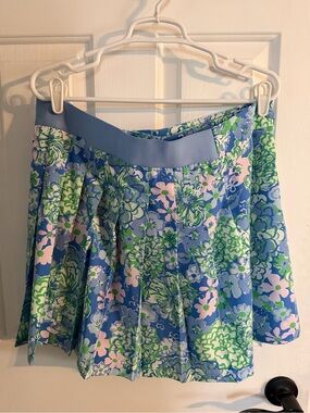 Lilly Pulitzer Luxletic Latitude High Rise Skort Plumes in Bloom Size 16 NWT